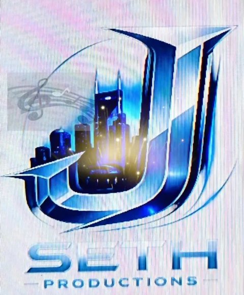 J Seth Productions logo: a blue and platinum J with a city skyline and music staff